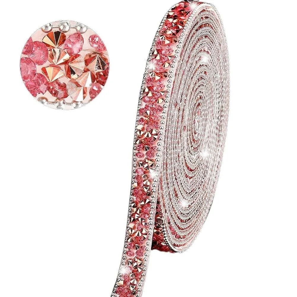 

Самоклеящаяся наклейка со стразами, блестящий кристалл, наклейка «сделай сам», алмазная лента, ширина 1 см, хрустальный рулон, блестящий