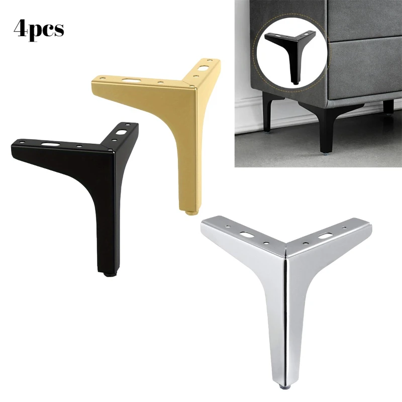 4Pcs 15cm Modern Metal Coffee Table Legs For Furniture Sofa Legs Bed Chair Desk Dresser Bathroom Cabinet Replacement Feet