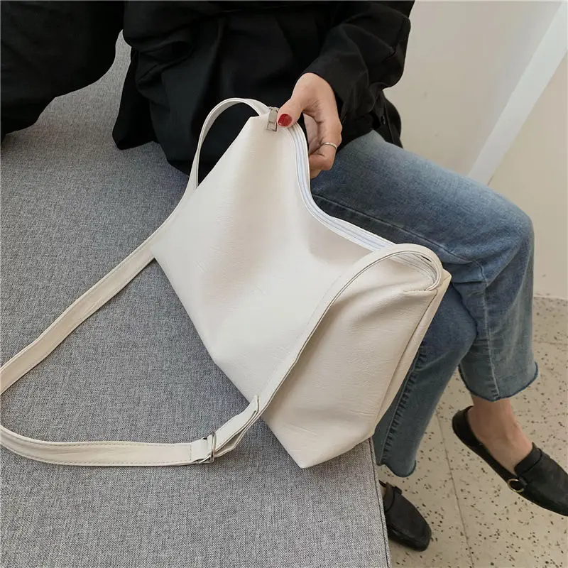 Fashion Women Messenger Bag Large Capacity Ladies Daily Casual Tote Soft PU Leather Female Big Shoulder Bags Purse Handbags