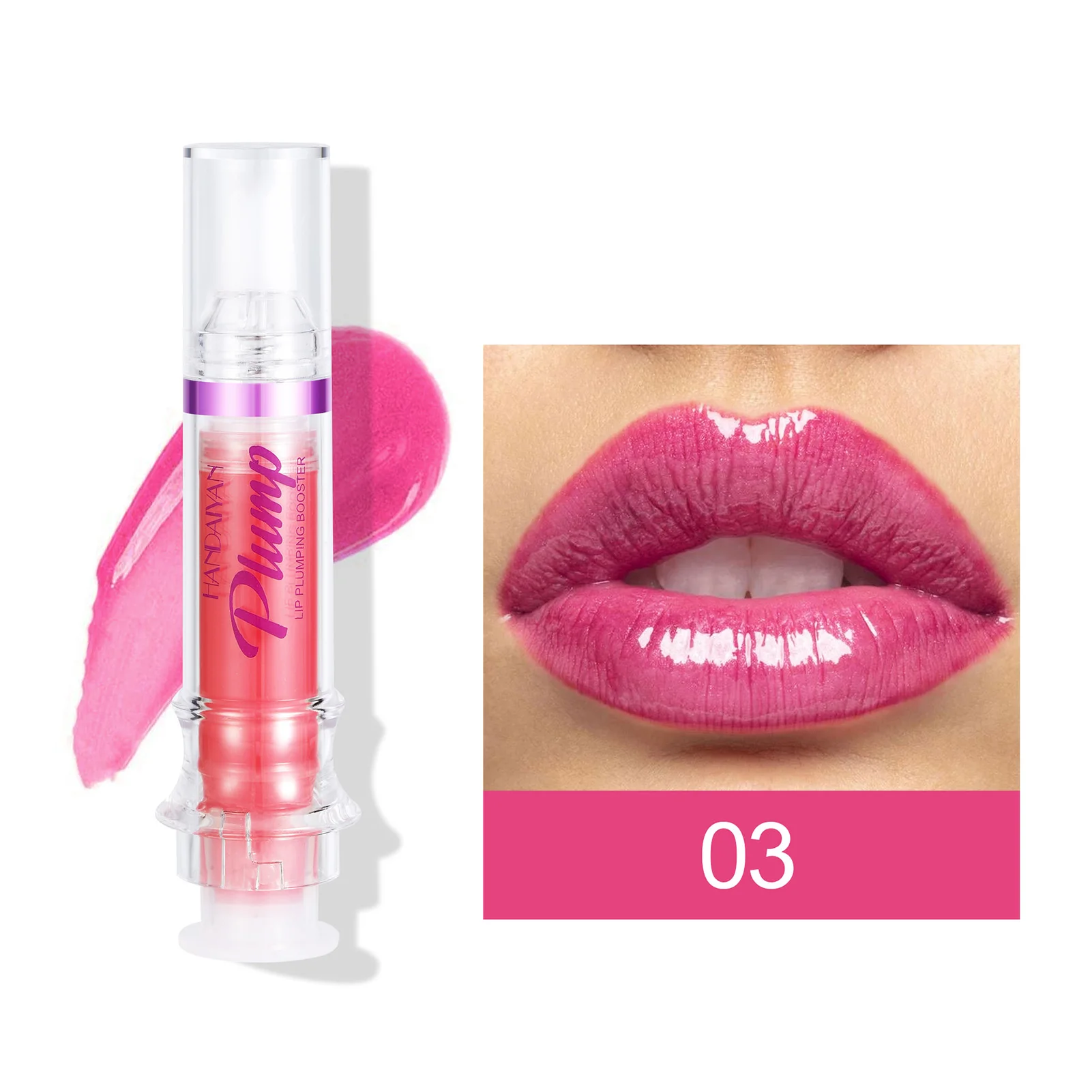 Lightweight Mirroring Liquid Lipstick Set 6pcs Lip Pumping Delicate Pigmented Color Lip Gloss for Longwear Rich Lip Colors