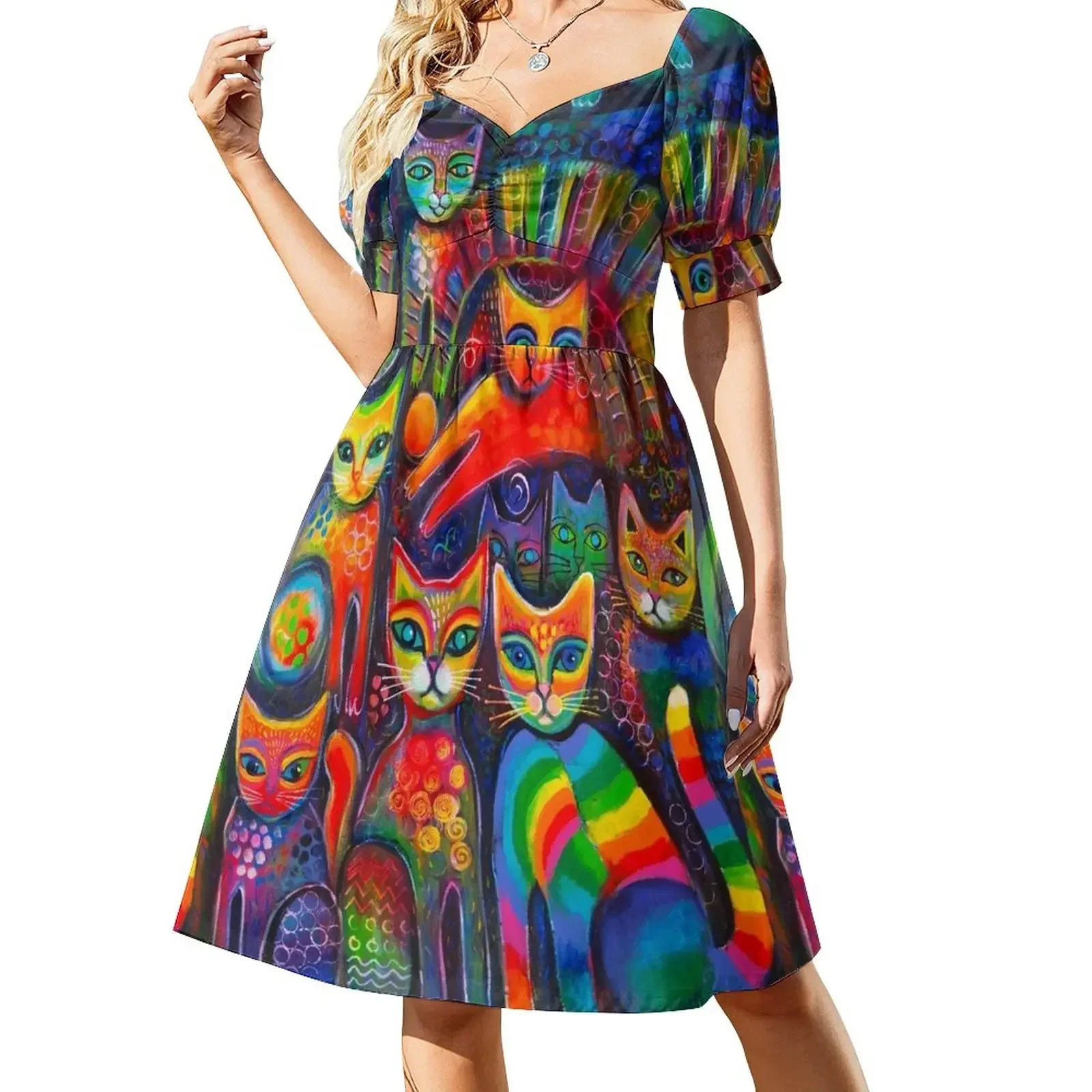 

Rainbow cats acrylics Sleeveless Dress prom dress 2025 women's summer jumpsuit Dress