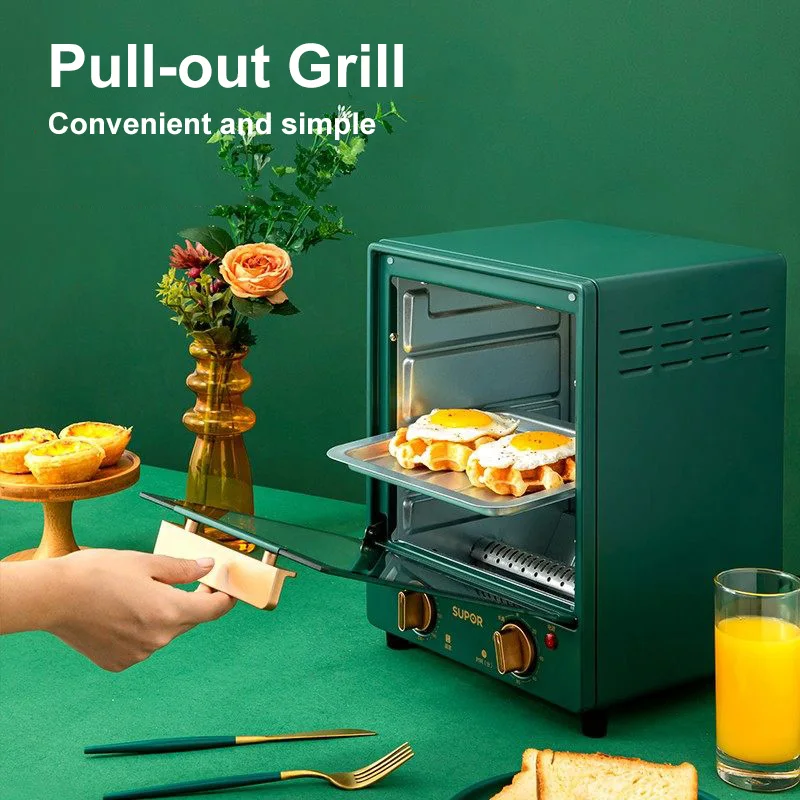 SUPOR เตาอบไฟฟ้าครัวเรือนเบเกอรี่เตาอบขนาดเล็กมัลติฟังก์ชั่อัตโนมัติเค้ก15L ขนาดใหญ่ความจุแบบพกพา Appliance220V