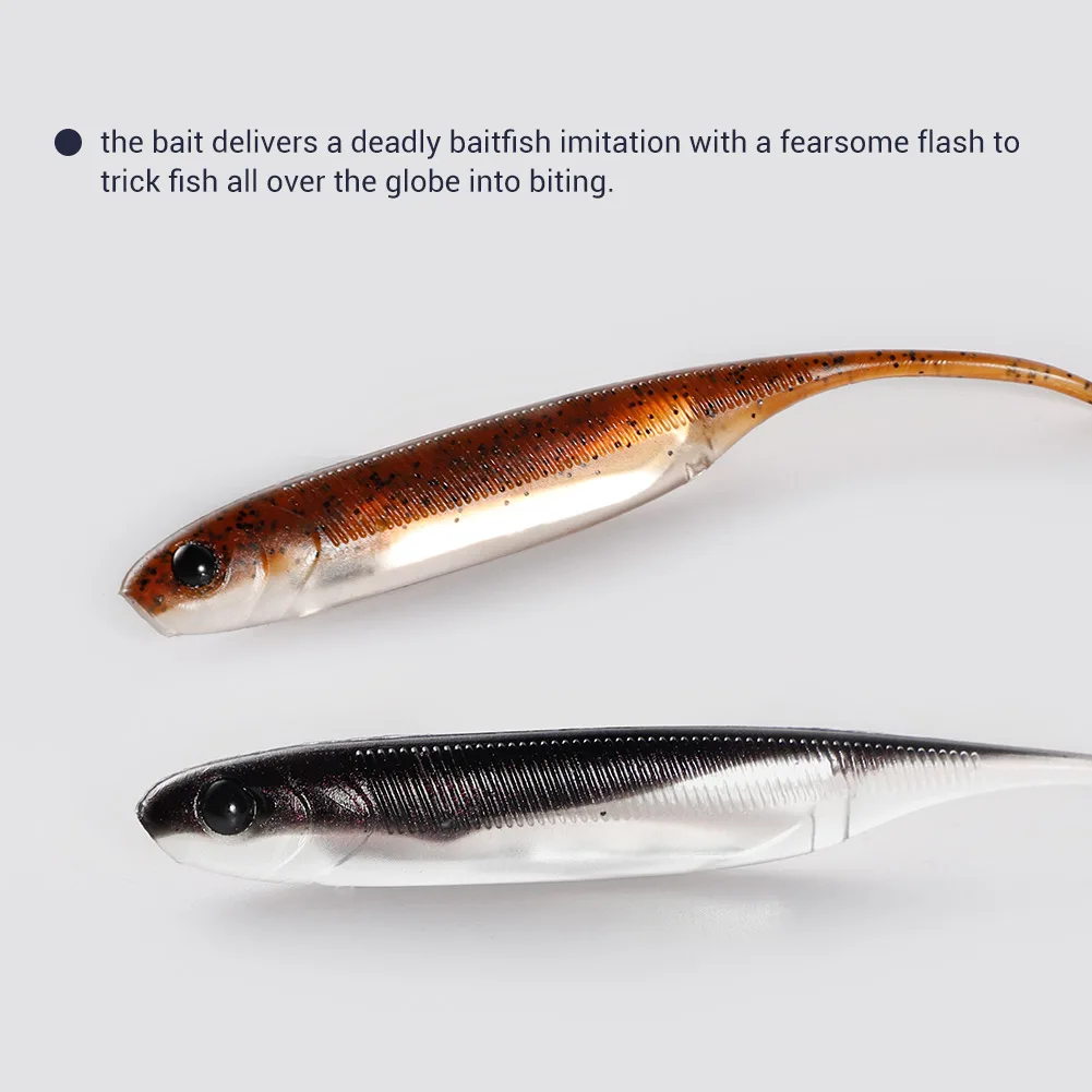 Noeby Swing Impact Soft Bait 7.5cm 1.3g 10cm 3g Fishing Lure Artificial Needle Pin Tail Silicone Baits Thread Worm Soft Lures