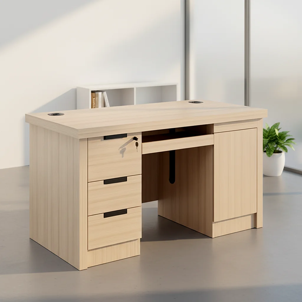# Three-Drawer Durable Executive Office Desk Password Lock Large Capacity Storage Side Cabinet Hospital Study Desk Adult E0 Boar