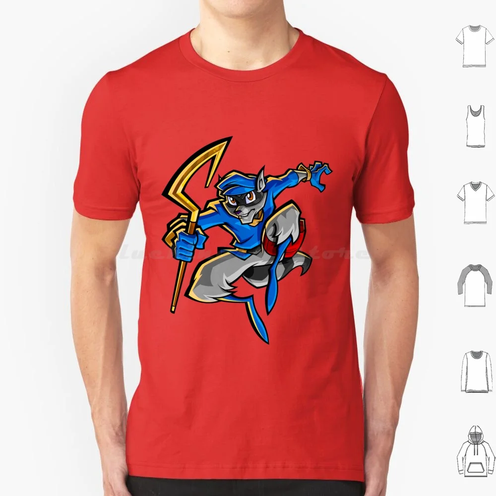 Camiseta Sly Cooper talla grande 100% algodón Sly Cooper