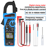 CM88Pro Mestek Clamp Meter 0-1000A 1000V AC DC True RMS Digital Clamp Meter Amperimetrica Capacitance Temperature Ohm Hz Tester