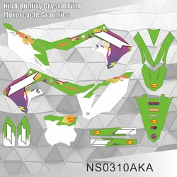 For Kawasaki KXF 250 KX 250F 2021 2022 2023 2024 KXF 450 KX 450F 2019 2020 2021 2022 2023 Graphics Decals Stickers NS0310AKA