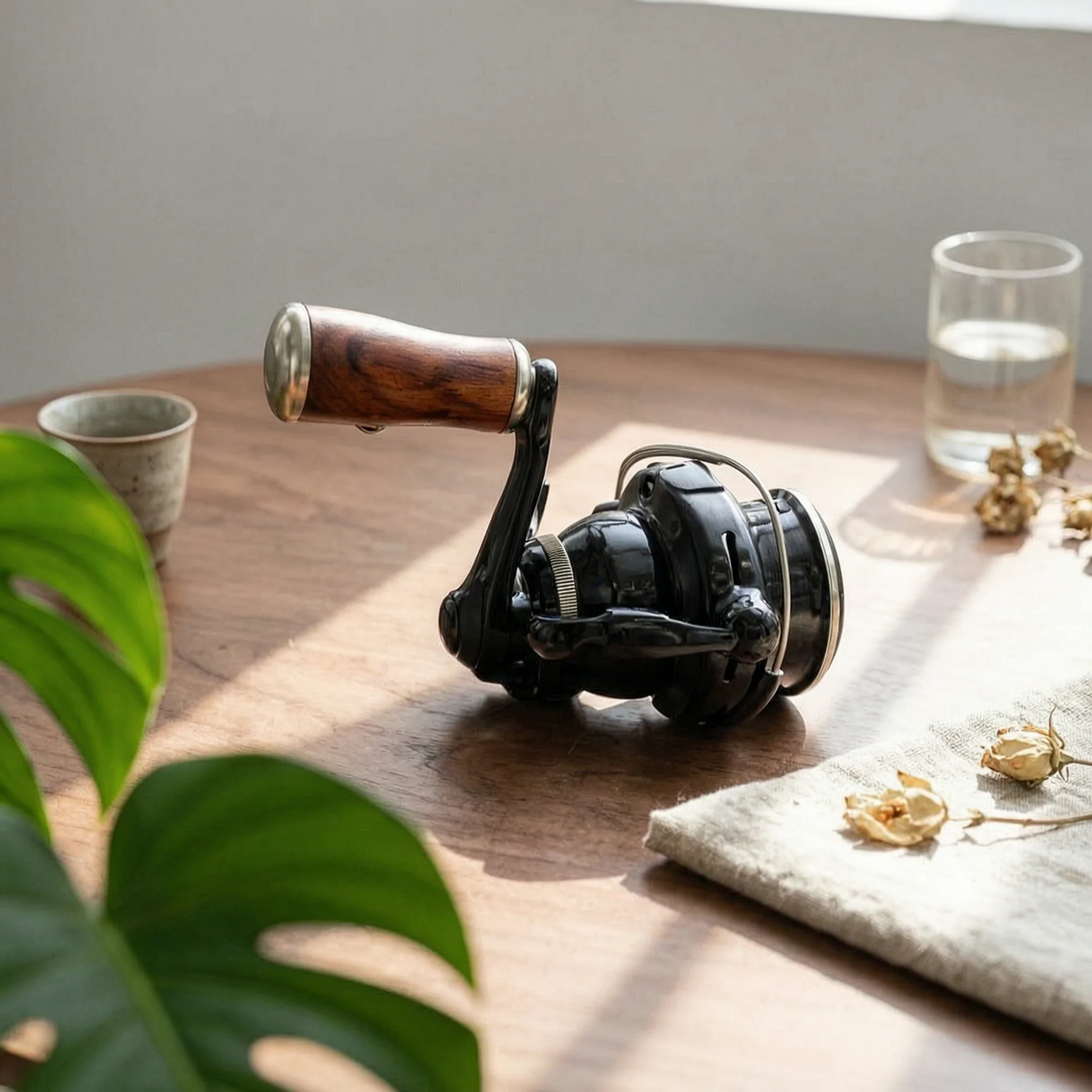 Fishing Reel Handle Knob Wooden Reel Knob with Bearings Comfortable Compact for Anglers