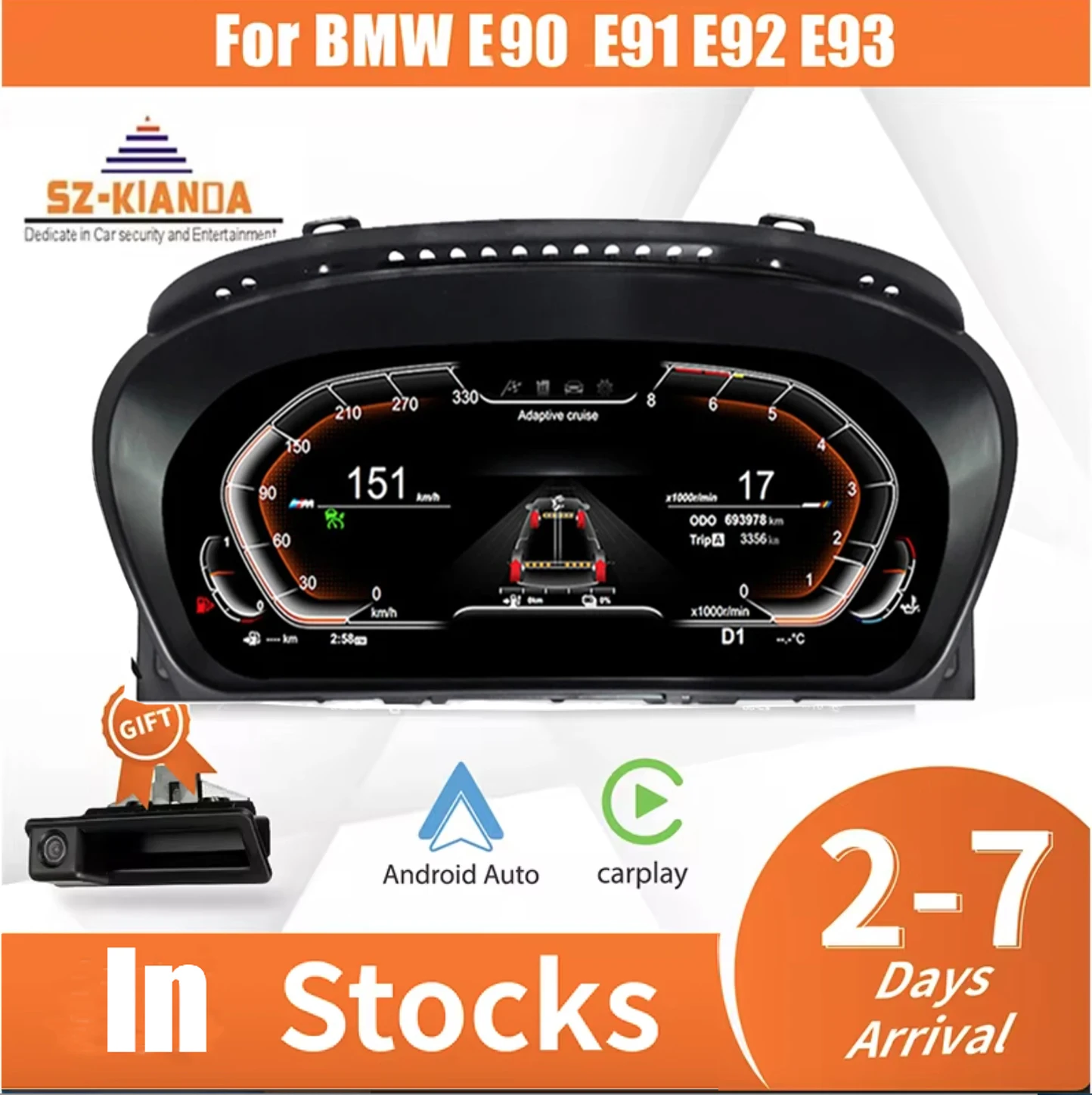2025 Latest Original Digital LCD Instrument Panel For BMW 3 Series E90 E91 E92 E93 Cluster Dashboard Cockpit speedometer