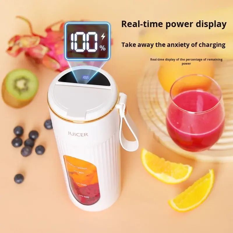 Portable blender and juice cup, suitable for making smoothies and shakes. Perfect for use in travel, gyms and at home.