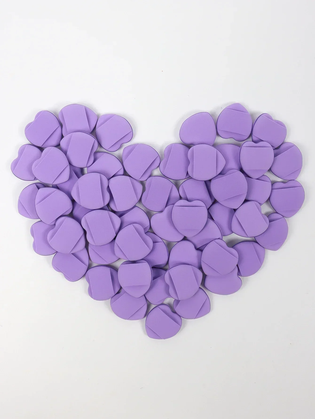 وسائد مختلطة من البودرة المنتفخة 50 إصبع صغير للهواء، إسفنجة خالية من اللاتكس ومنفخة مستحضرات التجميل تستخدم لصنع كريم الأساس السائل-