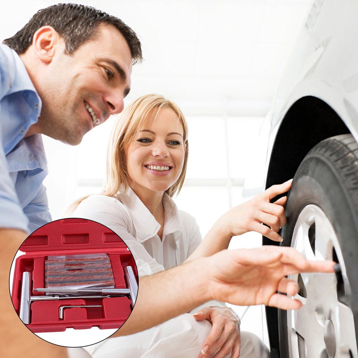 

24pcs Tire Tool Set Portable Bike Pump Repair Kit For Auto Motorcycle Car Durable Easy Use Cycling Road Bike Repair Accessories