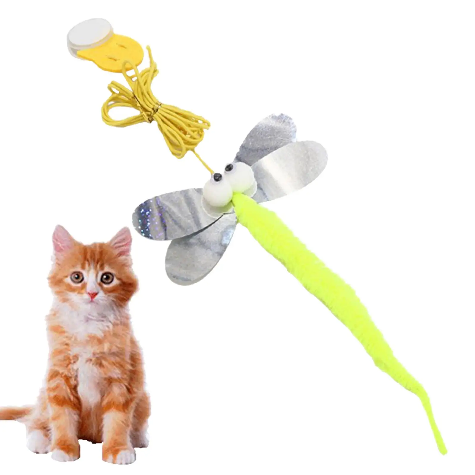 屋内遊び用インタラクティブ猫じゃらしおもちゃセット - 魅惑の蝶