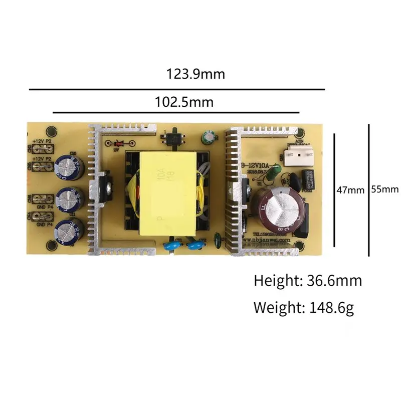 DTB7 12V10A 120W Car Refrigerator Power Board Built-in for Assembled Mini Fridge 18L 20L 22L 25L