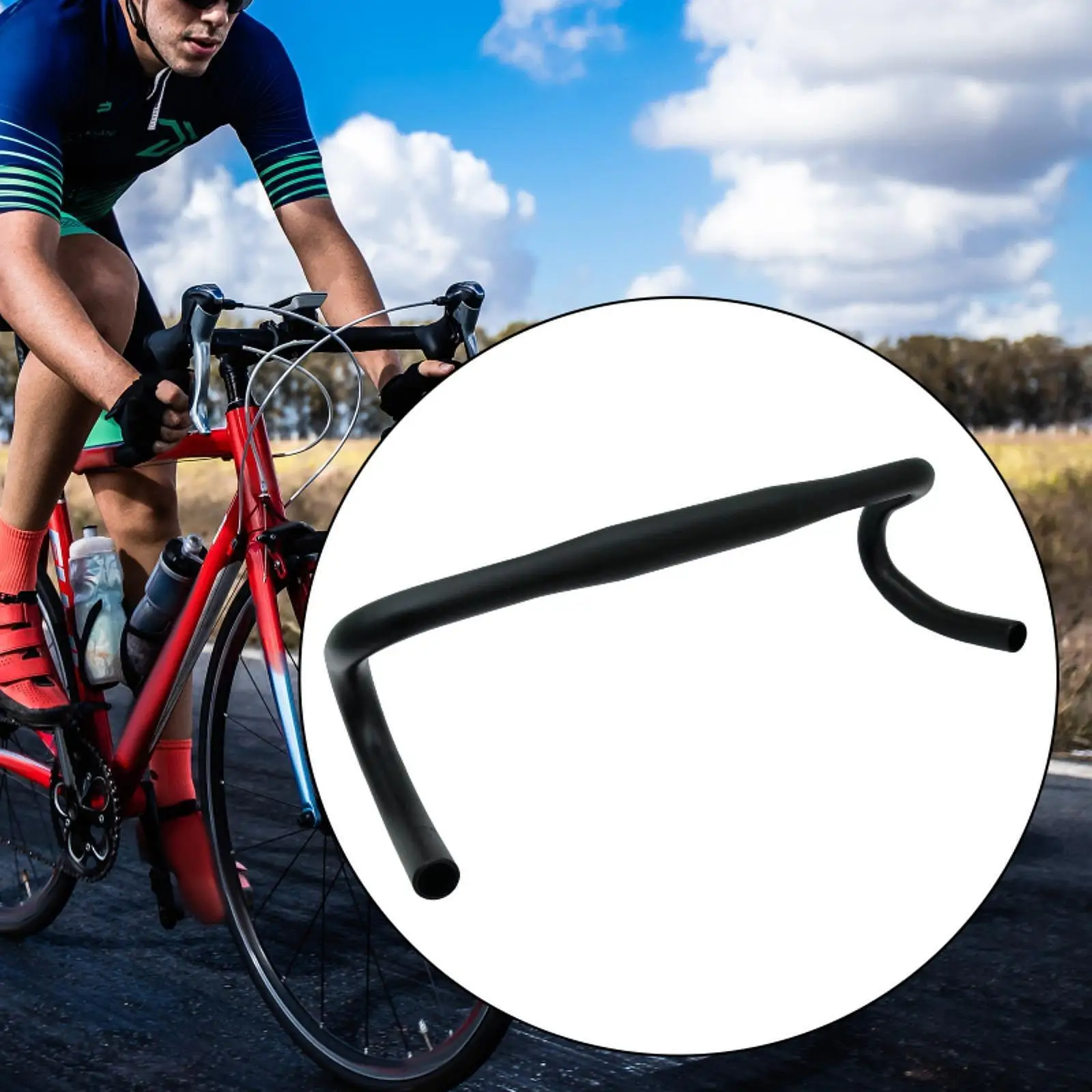 

Road Bike Handlebar Component Race Handlebar Professional Replacement Sturdy Drop Bar Handlebar Replacement Part Lightweight