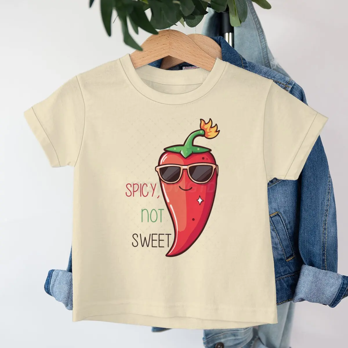 Funny Chili T-shirts for Children Chili Spicy Not Sweet Graphic Design Kids T-shirt Cartoon Clothes Child Girl Boy Casual Tops