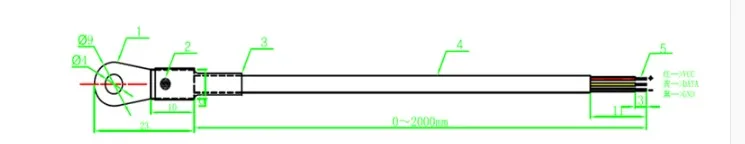 PVC M4 Waterproof DS18b20 temperature sensor 18b20 temperature sensor Stainless steel 18B20 1M