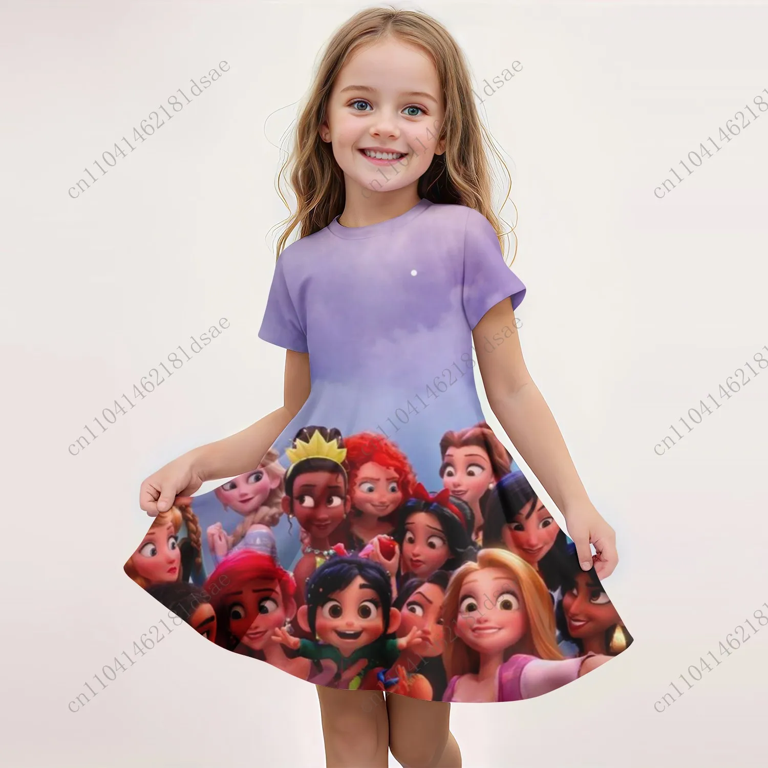 

HOT NEW Summer Children's Clothing 3d Printed Romantic Princess COSPLAY sleeping sports outdoor polyester fiber adults Y2K