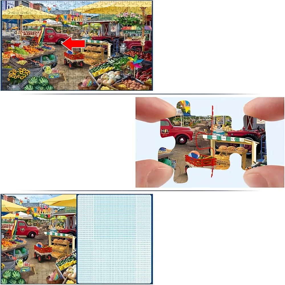 Puzzle pour adultes, 500/1000 pièces, casse-tête à grande échelle stimulant avec images complexes, jeu familial anti-Stress, nuit, P