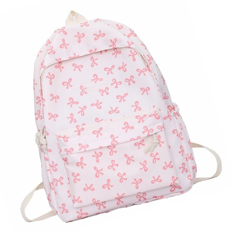 Large Capacity Backpack Student School Backpack Lovely Bows Backpack Fashion Causal Daypacks Travel Backpack for Daily