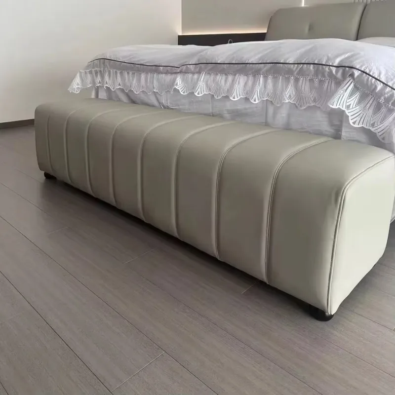 

Rectangular shoe stool, modern ottoman, bedroom, living room, office, clothing store