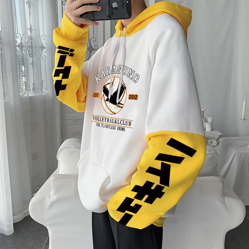 Japan Anime Haikyuu Funny Yu Nishinoya\\Hinata Shoyo Print Women Sweatshirt Cartoon Karasuo Volleyball Club Graphic Winter Hoodie