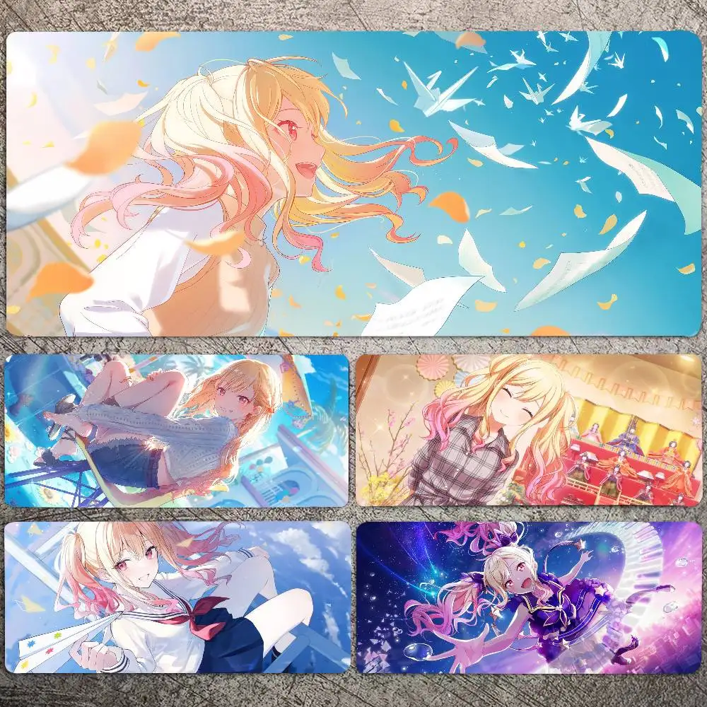 Tenma Saki Animation Game P-Project S-Sekai Mousepad Non-slip Suitable For Office Computers Laptops E-sports Game Desk Mats XXL
