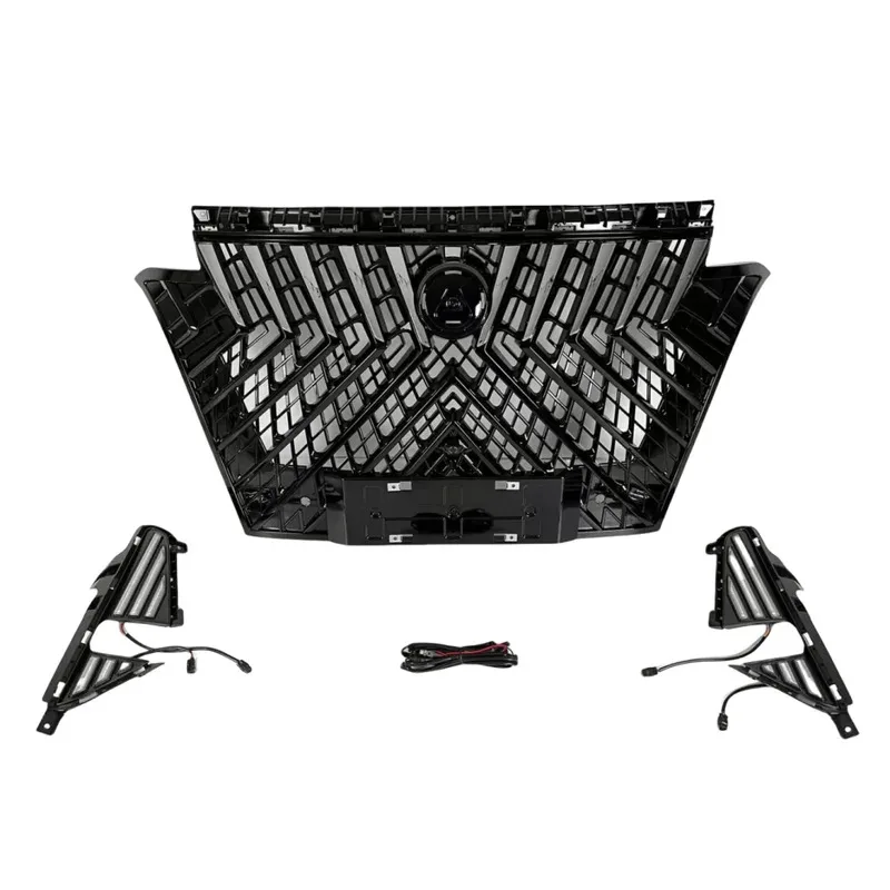 

Factory Sale Body Kits Front Bumper Silver & Black Grille Retrofit For Denza EV DM-i 2022 2023 2024 2025 Car Exterior Facekit