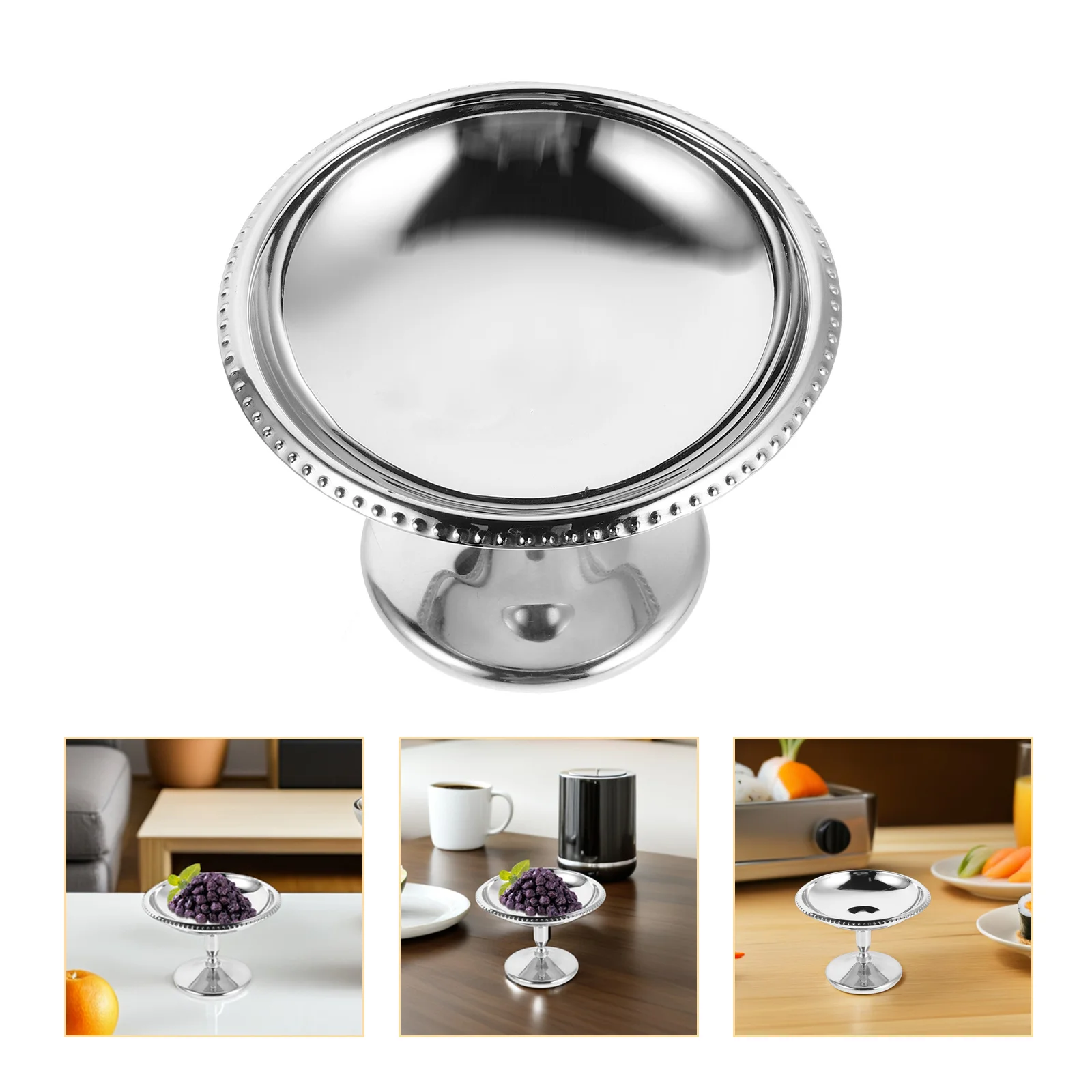 

Stainless Steel High Footed Dessert Bowl 70Ml Heavy Base Ice Cream Bowl Metal Cup for Sundae Pudding Fruit Jelly Party Serving