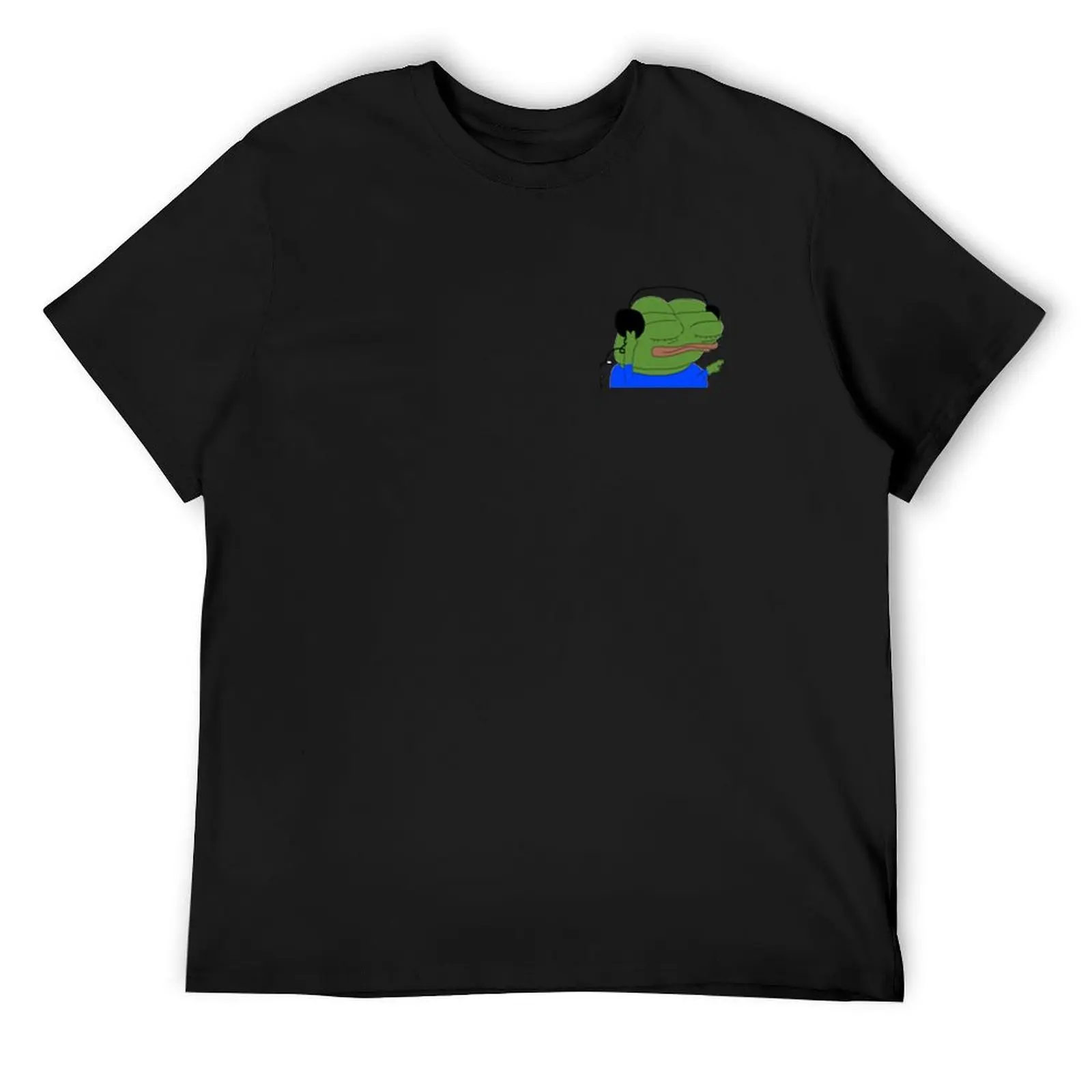 

PepoDJ Corner Emote Frog T-Shirt summer top cotton man t-shirts sweat Short sleeve tee men