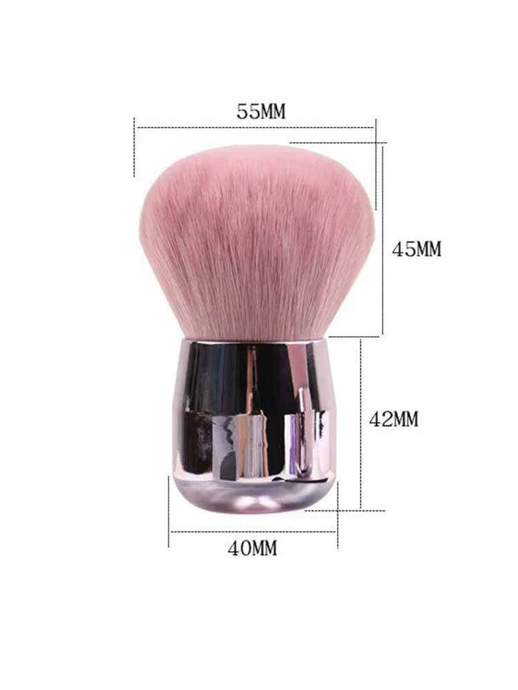 large mushroom head nail art makeup brush dust collector brush pink handle nail brush for cleaning nails