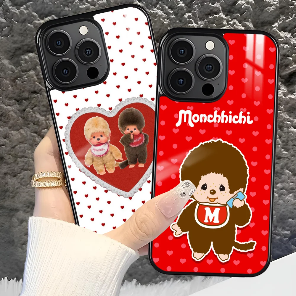 Cute Cartoon M-Monchhichi Phone Case For iPhone 16 15 14 13 12 11