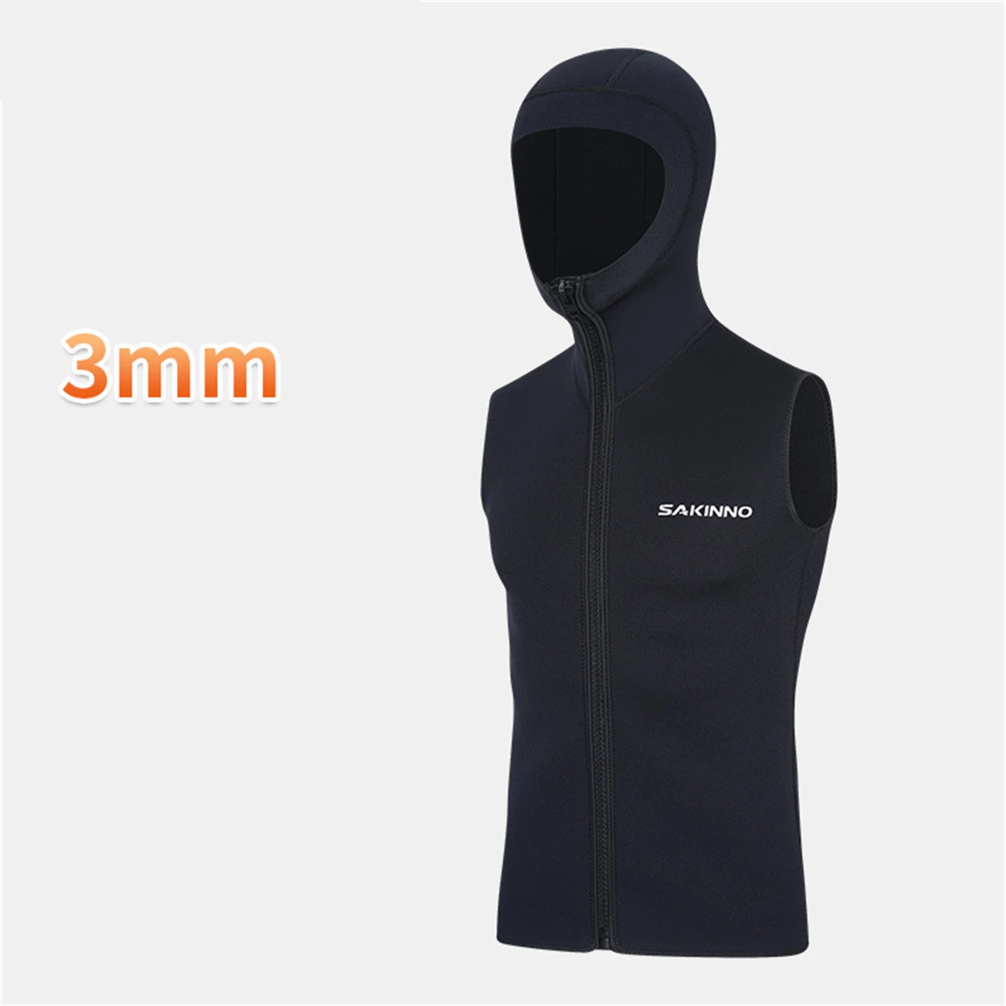 Summer Men And Women\'s Hooded 3MM Neoprene Diving Vest Sleeveless Jacket Wetsuit Swimming Snorkeling Drifting Surfing Waistcoat