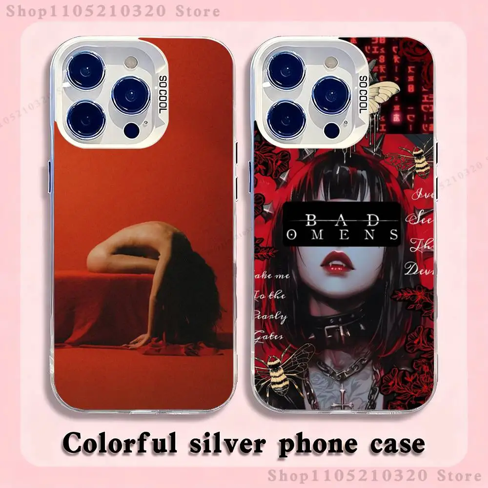 

Band B-Bad O-Omens Cool Phone Case For iPhone 17,16,15,14,13,12,11,Pro,Max,Plus,Mini,XS,SE Anti Fall White Matte Hard Bumper