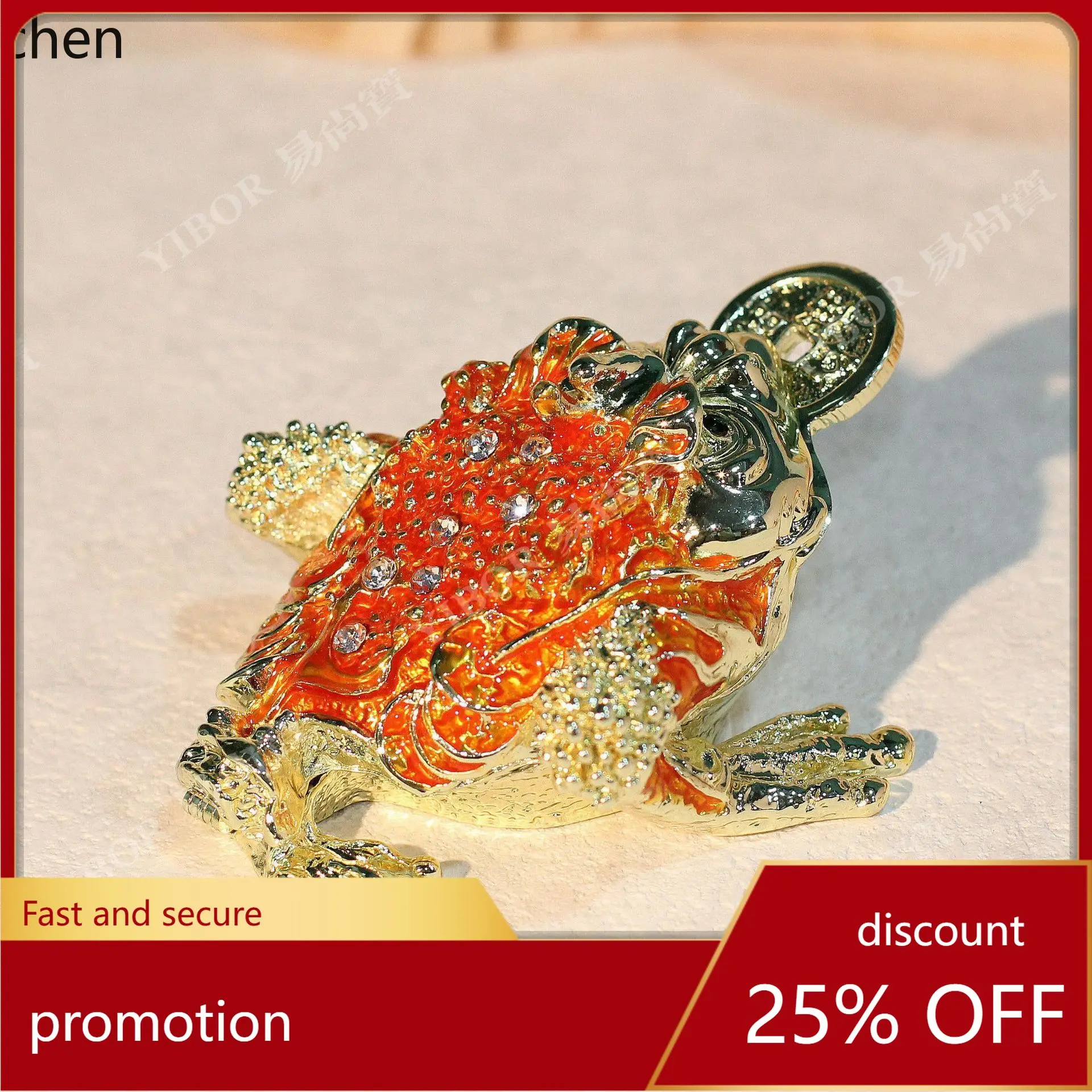 

ZML jewelry box toad fortune ornament housewarming gift Chinese style golden toad craft new Chinese style