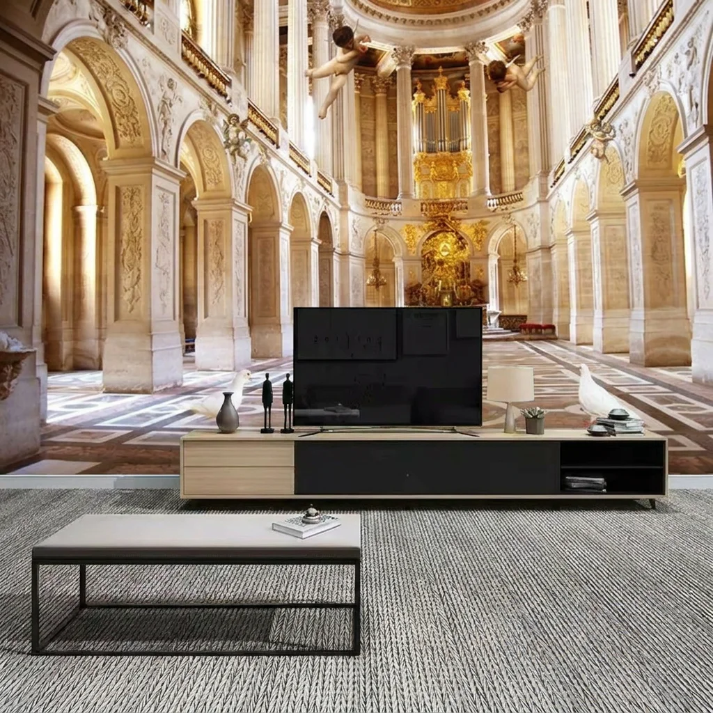 European luxury style, chapel centerpiece, background wall for living room and bedroom, self-adhesive material.