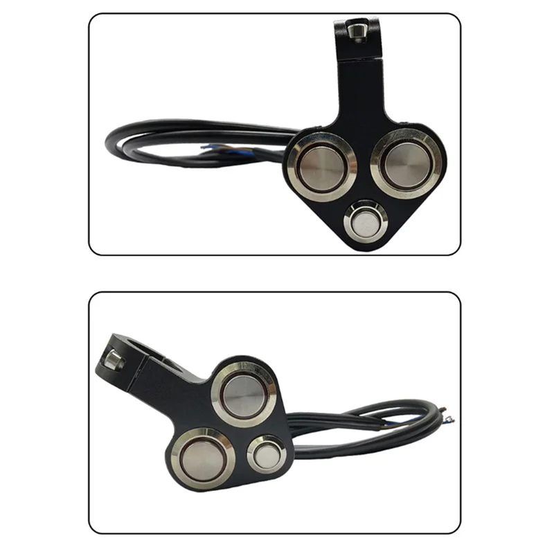 

AR-Red Light Universal Motorcycle Handlebar Switch With 3 Functions - LED Light, Horn, Motor Push Controls