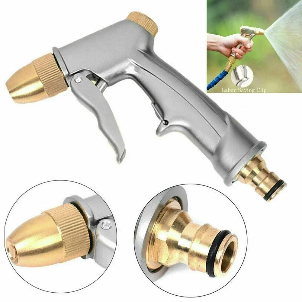 1/2PCSHigh Pressure Metal Garden Water Spray Gardening Sprayer Water Hose Jet Portable Adjustable Yard Watering Gun PressurE