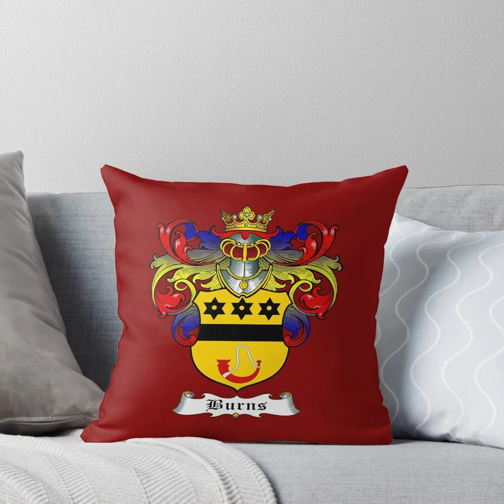 

BURNS FAMILY CREST Throw Pillow Decorative Cushion Pillowcases Bed Cushions pillow