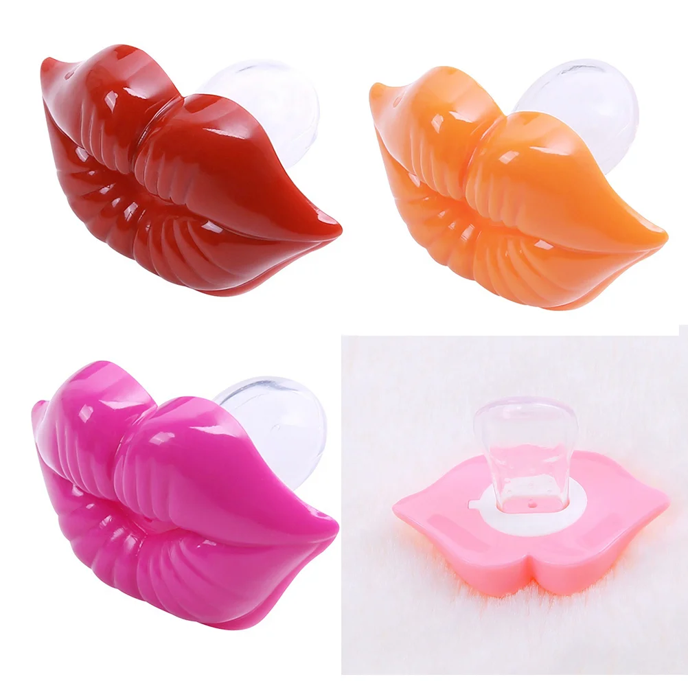 Chupeta de silicone estilo engraçado e hilariante ferramenta de cuidados com o bebê cor vermelha bonito grande não produto comestível resistente ao calor