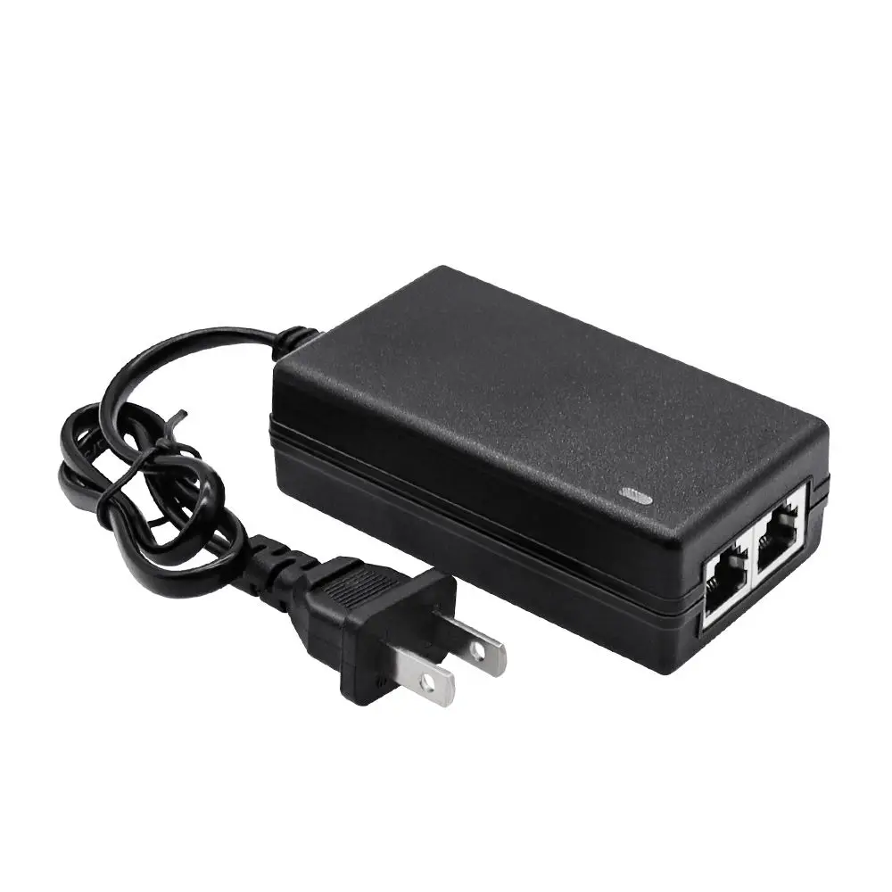 

2-Port Gigabit Passive PSE PoE Injector Ethernet Power Supply 24V1A AC US Plug Case Type for CCTV LAN Desktop