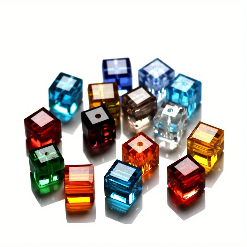 100/2mm/4MM 50/6MM 30PCS8MM Multicolor Austrian Cubic - Sparkling Faceted Loose Spacer Gems f Ideal for Bracelet Making,.