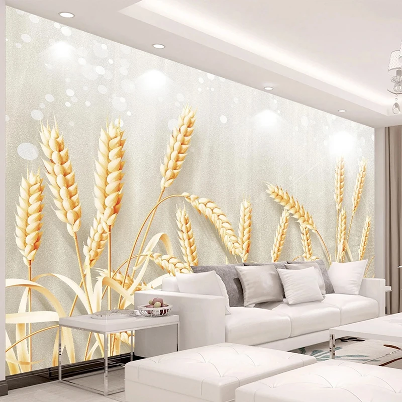 

Custom 3D Wallpaper Modern Minimalist Wheat Ears Photo Wall Mural For Living Room Sofa Background Wall Paper Home Decor Fresco