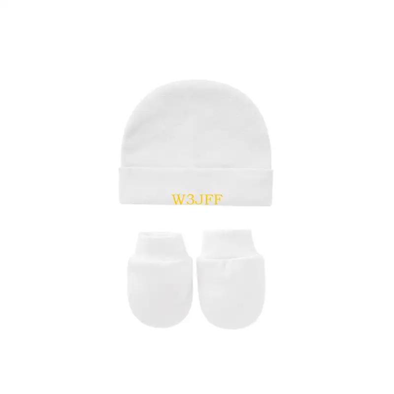

W3JF Single Layer Mittens Socks Warm Cap for Infants Newborn Toddler