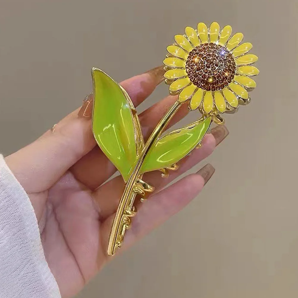 Hairpin Sunflower Accessory Floral Clip Hairpiece Accessories Claw Alloy Claws For Women Snap Clips Barrettes