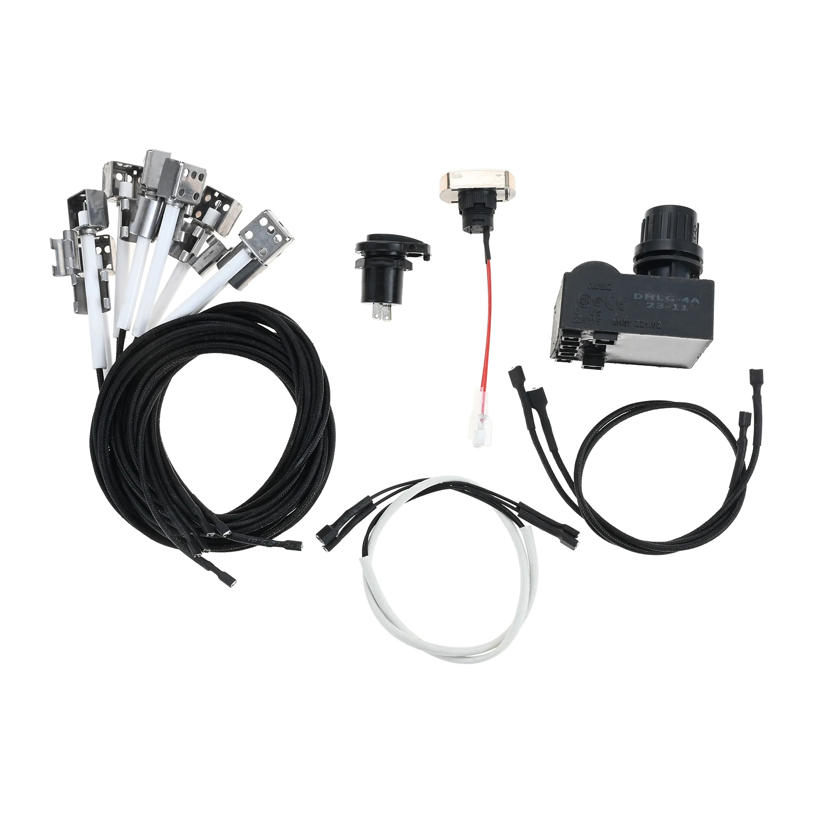 Grill Igniter Kit Ignition Module Switch Button w/ Wires for CharBroil Ignition Systems and Most CharBroil Gas Grills 5 Outlets