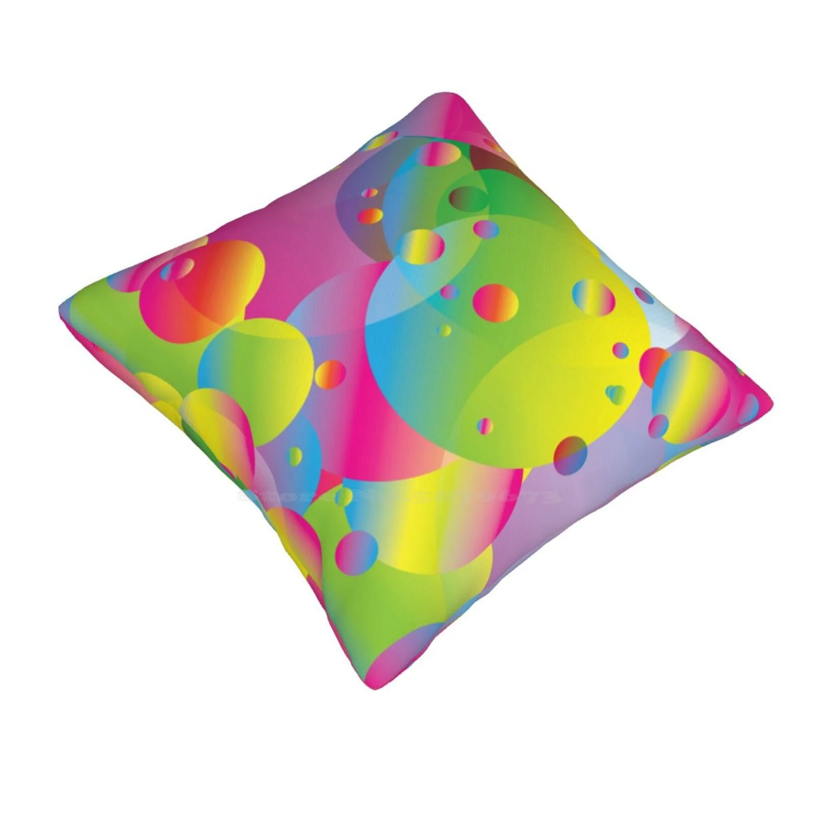 Rainbow Color Bubbles Pillowslip Pillowcase Rainbow Colorful Background Pattern Abstract Liquid Bubbles