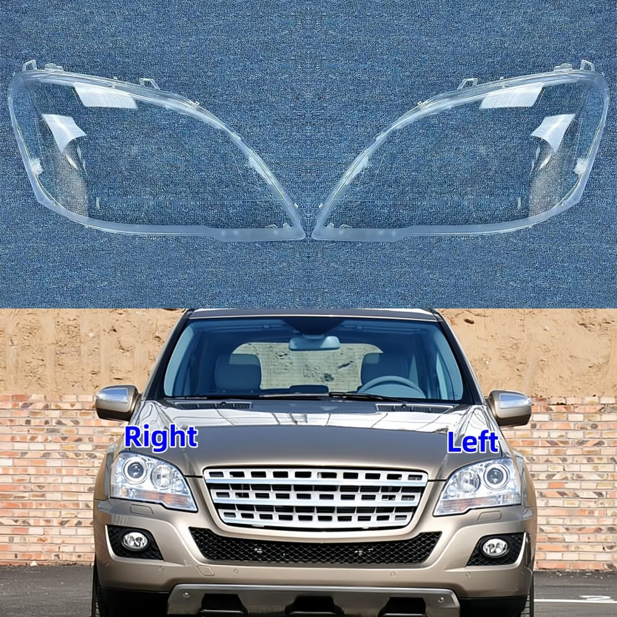 For Mercedes Benz M Class W164 2008 2009 2010 2011 ML400 ML450 ML350 ML320 Car Lights Shell Front Headlight Glass