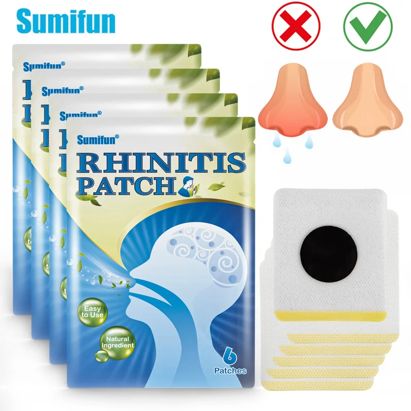 

24Pcs Sumifun Rhinitis Patch Cold Cough Chronic Pharyngitis Treatment Medical Plaster Stuffy Nose Itchy Throat Soothing Stickers