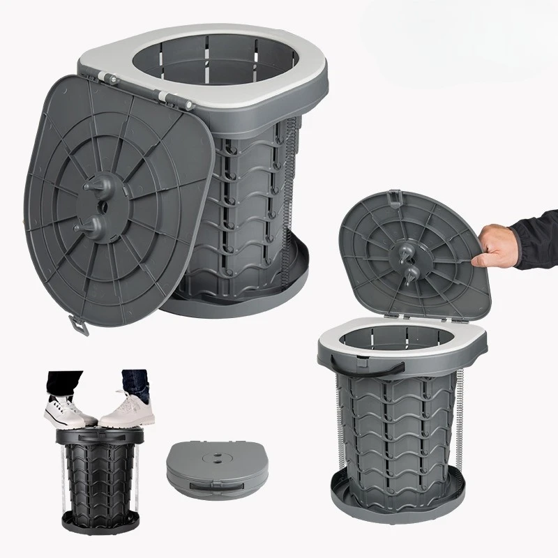 

Outdoor Toilet Washable Camping Mobile Toilet Self-driving Car Emergency Toilet Portable Folding Stool
